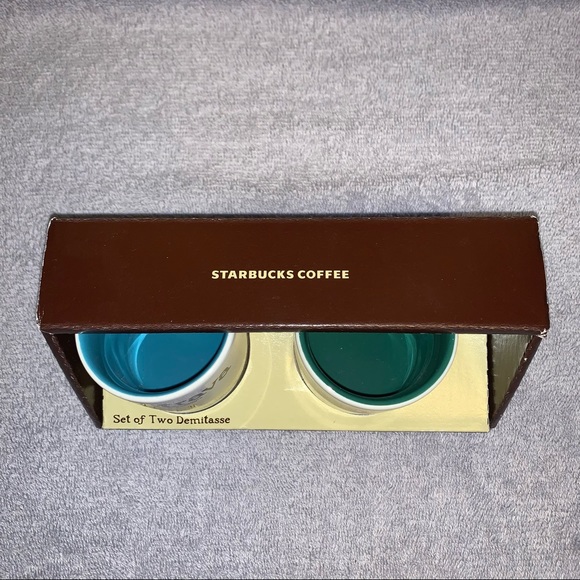 Starbucks Ostrava Czech Republic Set of 2 Demitasse Ceramic 3 oz Mugs NEW RARE - Picture 2 of 10